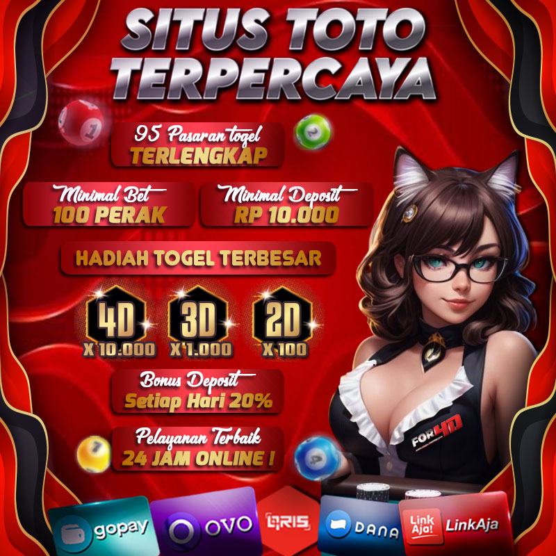 Daftar For4D Situs Toto Resmi Minimal Bet 100 Perak